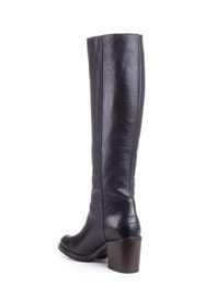 Resim CASHKA Hakiki Deri Kadın Siyah Çizme 7 cm Ökçe 