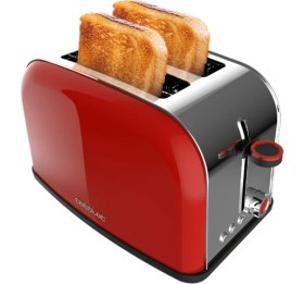 Resim Cecotec Toastin Time 850 Red Lite Ekmek Kızartma Makinesi Hızlı Çift Dilim Tost Makinesi 