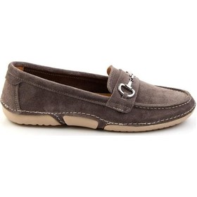 Resim Vizon Leather Kadın Loafer Ayakkabı K01028130601 Vizon 