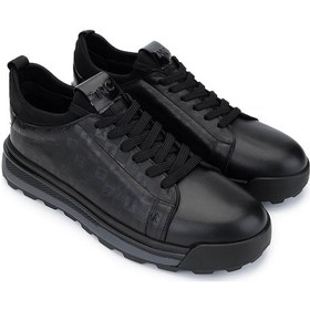 Resim Tamer Tanca Erkek Hakiki Deri Siyah Sneakers & Spor Ayakkabı 1118 096 Erk Ayk Y25 Sıyah Bsk Siyah 