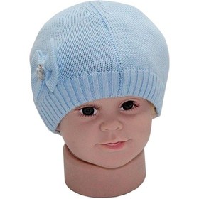 Resim Yazlık Kız Bebek Merserize Bere Mavi 3932-Standart-Turkuaz 