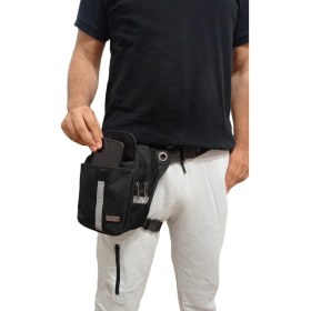 Resim Seventeen Siyah Motosiklet Motorcu Bacak Çantası 