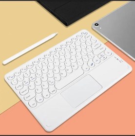 Resim Alfa MEC Ipad 5.nesil Wi-fi Uyumlu A1822 9.7 Uyumlu Bluetooth Klavye Touchpad Slim Kablosuz Wifi Q Klavye 
