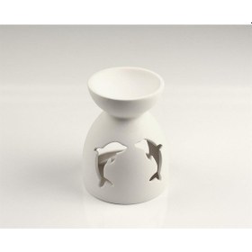 Resim Buhurdanlık Yunus | Seramik Bisküvi Boyanabilir Obje (Ham Ürün) 