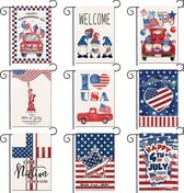 Resim Tongxida Bağımsızlık Günü Bahçe Bayrağı, Kaliteli Ketencik, Amerika Motifli 5 Numara, Dış Mekan Dekoru, Hava Dayanıklı Patrio 