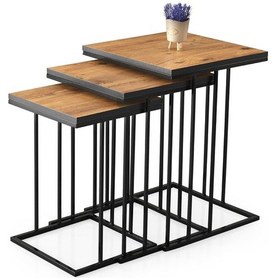 Resim Elit C Zigon Sehpa 3'lü Metal Ayak 001 