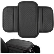 Resim Cloud011 Hafızalı Köpük Pu Deri Kolçak Minderi, Çift Cep Telefon Kartlık, Pure Black 