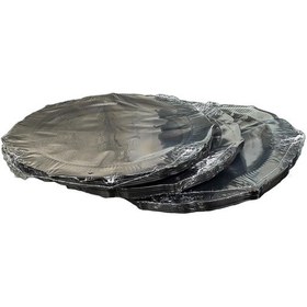 Resim Omeyva Davet Parti Sunum Doğum Günü Siyah Renkli Sert Plastik Mika Tabak - 22 Cm. -6 Adetlik 3 Paket Siyah 