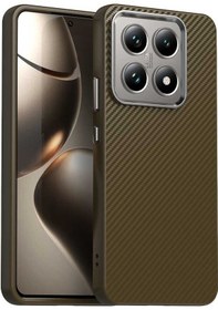Resim Xiaomi 14t Pro Karbon Fiber Serisi Imd Telefon Kılıfı İçin Kahverengi 