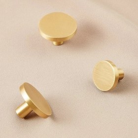Resim Luxuryxarch Quinn Mat Altın - Gold Düğme Kulp 40 mm 