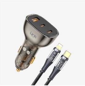 Resim C507 Şeffaf 80w Çift Pd 30+20w & Qc 30w Süper Hızlı Type-c Ligh Siyah 