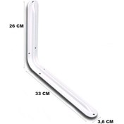 Resim Beşel Raf Altı Konsol L Demiri Ayağı Beyaz 26 X 33 CM 2 Adet + Vida (BA306) 