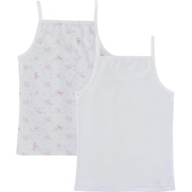 Resim Civil Girls Flowers 2-10 Yaş Kız Çocuk 2'li Atlet - Standart 10-11 Yaş 