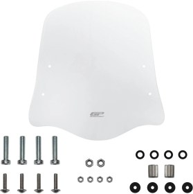 Resim GP Kompozit SYM Xpro 125 2018-2024 Uyumlu Ön Cam Şeffaf 42 cm 
