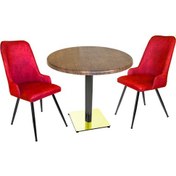 Resim Beymobilya Karanfil Gold Werzalit Yuvarlak - Çırağan Gold Fiskos Seti (Q90) 