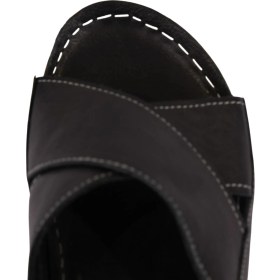 Resim Napa Shoes Hakiki Deri Çapraz Bantlı Arkadan Ayarlı Rahat Taban Dolgu Topuk Kadın Sandalet NAPA-311 