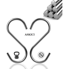 Resim Askıcı Metal Çok Amaclı Kullanılabilir S Kanca Askı 10 Lu 