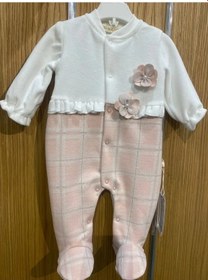 Resim Lamato Baby Fırfır Detaylı Çiçek Aksesuarlı Bebe Kız Tulum Pembe 
