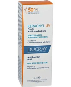 Resim Ducray Keracnyl UV Spf 50+ İmperfections Fluid Leke Karşıtı Güneş Koruyucu 50 ML 