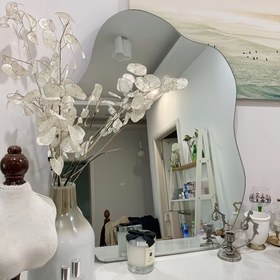Resim Delme Gerektirmeyen Banyo ve Makyaj Masası İçin Yumuşak Işıklı Akrilik Bulut Şeklinde Duvar Aynası 