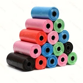 Resim 90 adet/6 rulo tek kullanımlık bebek bezi çöp torbası, dışarıda bebek arabası, oturma odası ve banyo için, bebek odası temizliği, rastgele renk 