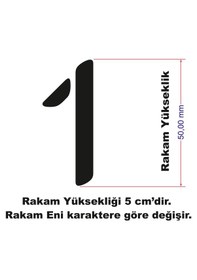 Resim Stencil Rakam Boyama Şablonu X055-sayı Rakam Yüksekliği 5 Cm 