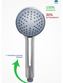Resim Plastik El Duş Başlığı Krom 