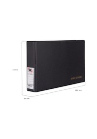 Resim 2K Evrak Senet Klasörü Pvc 3 CM 2 Halkalı 250 Yaprak 15.5 x 26 CM 