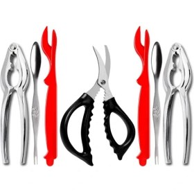 Resim Empoorlium 7 Parça Deniz Ürünleri Aletleri Seti 2 Yengeç Kırıcı, 2 Istakoz Kabuğu, 2 Yengeç Çatalı/turşu ve 1 Deniz Ürünleri Makası Içerir (Yurt Dışından) 