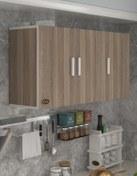 Resim Kenzlife hazır mutfak dirca crd 060*120*22 mutfak banyo dolabı kapaklı raflı 