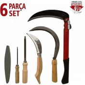 Resim Bağ Bahçe Tarla Ot Çalı Kesme Budama için Orak Tırpan 