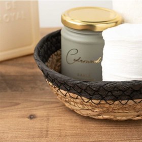 Resim Porsima 15293 Çok Amaçlı Hasır Sepet Düzenleyici Ekmeklik Siyah 