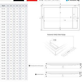 Resim Dikdörtgen Monoblok Duş Teknesi | Mod+ - 90x160 / Kırmızı / Düz 