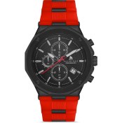 Resim Navimarine Hh03 Chronograph Silikon Kırmızı Erkek Kol Saati Gri 