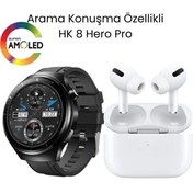 Resim sanalticaretiniz Watch HK 8 Hero Pro Akıllı Saat ve Air 99 Pro Bluetooth Kulaklık 