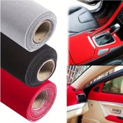 Resim NBYohomoo Kendinden Yapışkanlı Kadife Keçe Sticker Rulosu - 1.2mm Kalınlık, Siyah & Kırmızı/Gri Seçenekleri, DIY El Sanatları, Mücevher Kutuları, Araba İç Dekorasyonu ve Kağıt Projeleri için Dekoratif Kumaş, DIY El Sanatları Malzemesi | Şık Araba Aksesuarı | Peluş Bitiş 