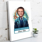 Resim Karikatürlü En Başarılı Erkek Genetik Mühendisi Kanvas Tablo 