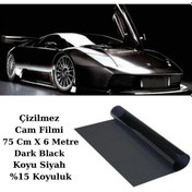 Resim Guard Çizilmez Cam Filmi 75 Cm X 6 Metre Dark Black Koyu Siyah %15 Koyuluk 1 Adet 