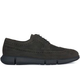 Resim Geox Men's Brown Adacter Nubuck Leather Casual Shoes 