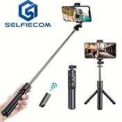 Resim Kablosuz Uzaktan Kumandalı Selfie Çubuğu Tripod, for iPhone, Android ve for samsung için Uyumlu Genişletilebilir 360° Telefon Tutucu 