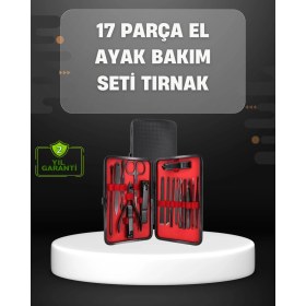 Resim 17 Parçalık Profesyonel Manikür Seti - Paslanmaz Çelik 