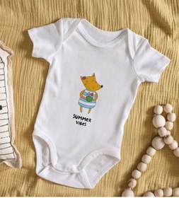 Resim Bitmeyen Kartuş Bk Kids Summer Vibes Tasarımlı Bebek Body Zıbın - Model 1 