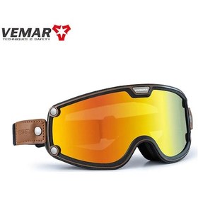 Resim Vemar Mj-1068 Motokros Rüzgar Geçirmez Motosiklet Gözlüğü - Black-red 