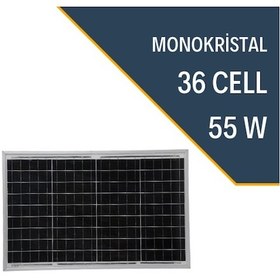 Resim Lexron 55w Monokristal Güneş Paneli 
