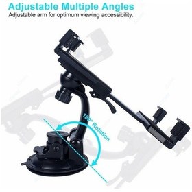 Resim Dancemonkey 7-14 İnç Tablet Araç Kontrol Paneli, 360 Döndürme Cam Vantuz İpad Tutucu 