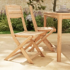 Resim Ahşap Yarı Katlanır Bahçe Balkon Masası 70 Cm Açık Kahverengi 