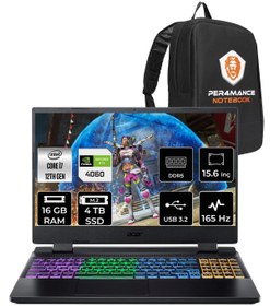 Resim ACER Nitro 5 i7 12700H 16GB 4TB SSD RTX4060\u002F8GB 165HZ 15.6\ FHD FDOS NH.QM0EY.002 & PER4 ÇANTA 