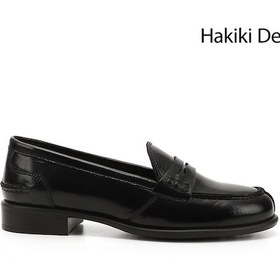 Resim Gönderi(R) Gönderi R Kadın Siyah Rugan Hakiki Deri Loafer Ayakkabı Gdza61324138 Siyah 