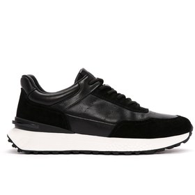 Resim Derimod Erkek Siyah Bağcıklı Kalın Tabanlı Deri Casual Sneaker 24sfd691814 