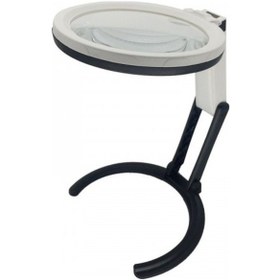Resim 2x5x120mm 10 Ledli Masaüstü Büyüteç 